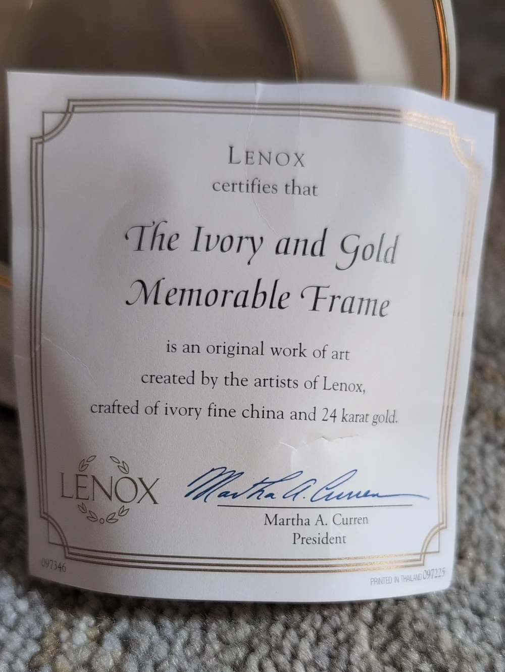Lenox ivory gold